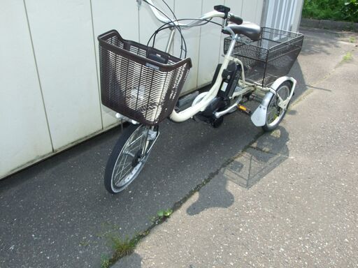 電動アシスト三輪自転車　ヤマハ　PAS　ワゴン　X1NF-1000×××　電動三輪自転車　走行/充電/変速確認　Fタイヤ新品　中古動品