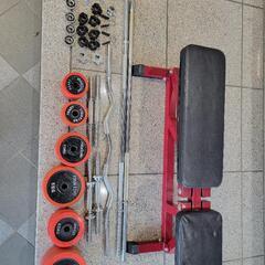 【取引中】可変式ダンベル・バーベル&インクラインベンチセット