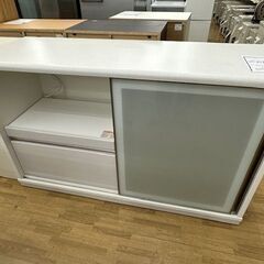 【ドリーム川西店御来店限定】 ニトリ キッチンボード ホワイト H855×W1409×D500 クリーニング済み 【2001239255600095】