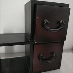 値下げ レトロ 階段タンス 小物入れの画像