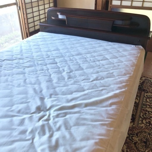 【取引決定】家具 ベッド ダブルベッド マットレス付き