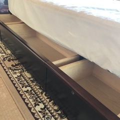 【取引決定】家具 ベッド ダブルベッド マットレス付き