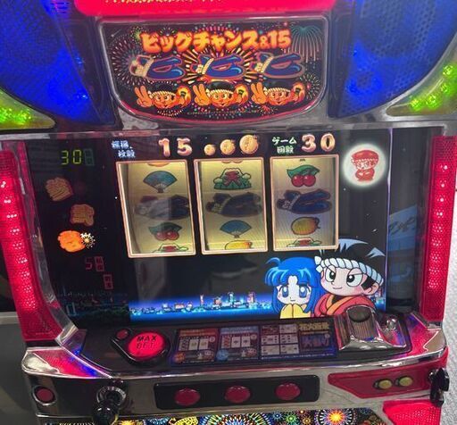 パチスロ実機 花火百景 4号機 コイン必要 アルゼ ドアキー・設定キー 付 ARUZE 動作OK! スロット☆ 札幌市 白石店   