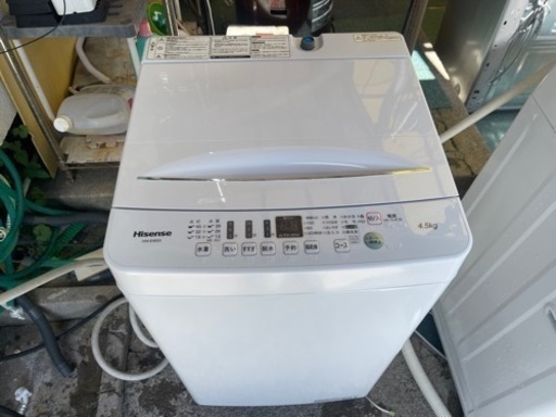【リサイクルサービス八光】2019年製　ハイセンス　4.5㎏　全自動洗濯機 　ホワイト HW-E4503