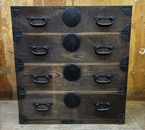 s0706603 箪笥 タンス 時代箪笥 着物 当時物 和家具 アンティーク 珍品 引き出し インテリア 和箪笥 和タンス 家具 鍵無し 中古品