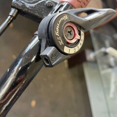 自転車　No.19705　折りたたみ　20インチ　ブラック　MYPALLAS M200　※シフトワイヤー欠品　【リサイクルショップどりーむ荒田店】の画像
