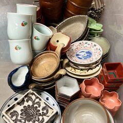 【お得！ / 早い者勝ち】和食器中心 お好きなだけお持ちください♪　小皿　小鉢　舟皿　ガラスの急須　湯呑　おちょこ　　の画像
