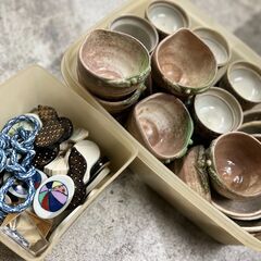 【お得！ / 早い者勝ち】和食器中心 お好きなだけお持ちください♪　小皿　小鉢　舟皿　ガラスの急須　湯呑　おちょこ　　の画像