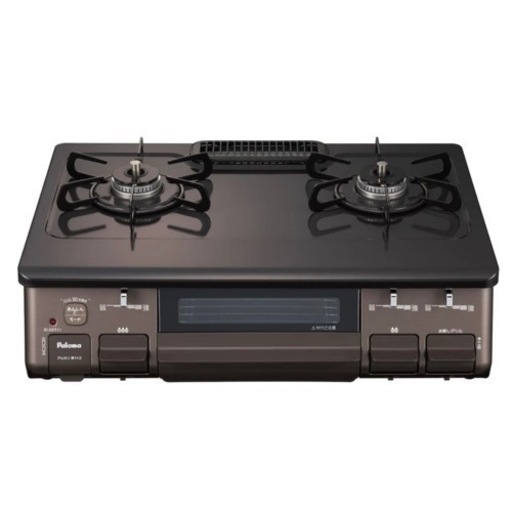 【お買い得‼️】パロマ 2019年製 LP(プロパン)ガス用ガステーブル 左強火/水無し片面焼きグリル ブラウン♪