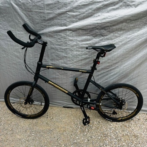 軽量ミニベロ 前後ディスクブレーキブルホーンハンドル  スポーツバイク