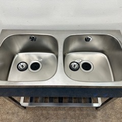 未使用保管品 azuma アズマ 業務用 ステンレス 2層シンク流し台 厨房 