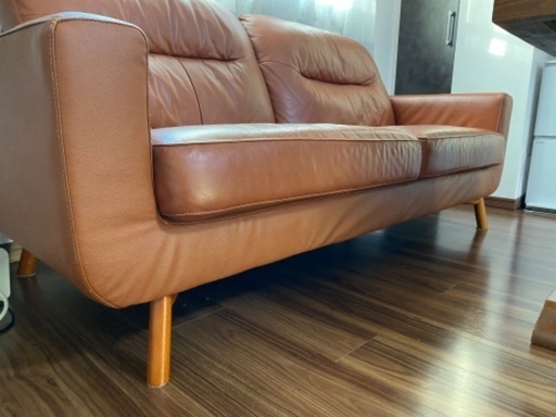 中古ソファ（茶色・合皮）