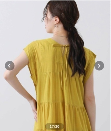 受付終了- -2wayインド綿ティアードワンピースイエロー
グレディブリリアン新品未使用