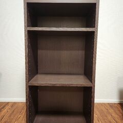 カラーボックス(焦げ茶)2個の画像