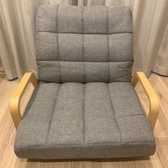 ウッドアームチェア 座椅子　家具 1人用 ローソファ