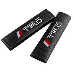 2個セット TRD トヨタ TOYOTA カーボンファイバー シートベルトパッド シートベルトカバー ショルダーパッド ロゴ刺繍 GRの画像