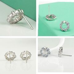ラインストーン/スタースタッドピアス（新品）の画像