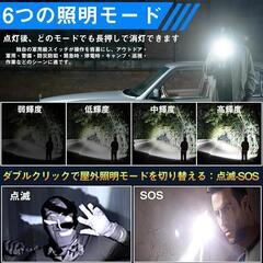 【2024最新液晶画面デジタル表示】独特な夜光懐中電灯 led 強力 軍用 最強 1000000ルーメン超高輝度 明るい ハンディライト の画像