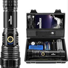 懐中電灯 led 強力 軍用 最強 Shadowhawk 超高輝度 30000ルーメン フラッシュライト 充電式 ハンディライト XHP70.2 超強力 懐中電灯 
