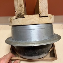 お釜　台座　古道具　アンティーク　インテリアの画像