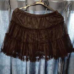 【美品】チュールフリルスカート キッズ 黒