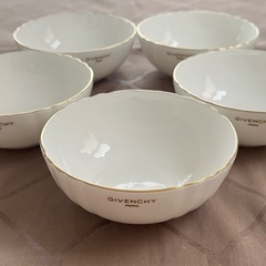 5個セット★美品★白＆ゴールドのフルーツボウル　果物皿　サラダボ...