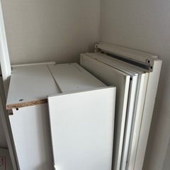 【7/14までに取りにこれる方限定0円】 白いスチール棚(一つは引き出し付き)　IKEA - FJÄLKINGE フィェルキンゲ シェルフユニットの画像