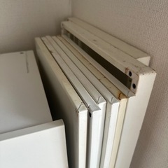 【7/14までに取りにこれる方限定0円】 白いスチール棚(一つは引き出し付き)　IKEA - FJÄLKINGE フィェルキンゲ シェルフユニットの画像