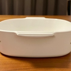 オーストラリア製【Corning wearの耐熱皿　Pyrexのガラス蓋付き】ヴィンテージ品  ◆アーティチョーク、マッシュルーム、パプリカ、トマト、玉ねぎが描かれた両手付き耐熱皿の画像