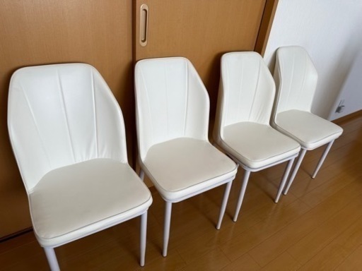 家具 椅子 ダイニングチェア 白 可愛い オシャレ