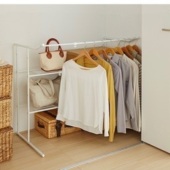 伸縮押入れ収納ラックの画像