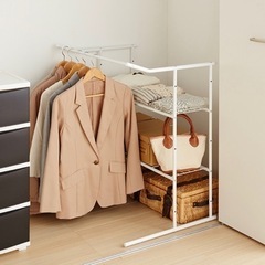 伸縮押入れ収納ラックの画像