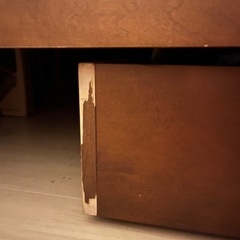 無印　セミダブル　ベッドフレーム　ベッド下収納2つ付きの画像