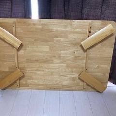 折りたたみローテーブル　木製　　75×120cmの画像