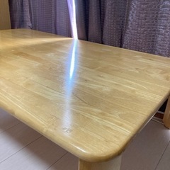 折りたたみローテーブル　木製　　75×120cmの画像