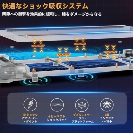 未使用品　ルームランナー-AIRHOT ウォーキングマシン ランニングマシン トレーニングマシン 静音 時速1-6km/h フィットネ