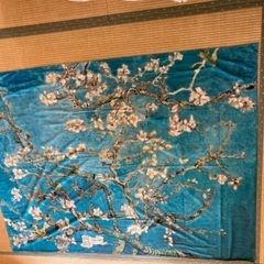 大判布　タペストリー　ゴッホ　花咲くアーモンドの木の枝