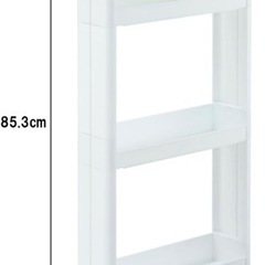 スマートワゴンFit 不動技研 WT45-4段 サイズ:幅12.5×奥行45×高さ85.3cm ホワイト F2540の画像