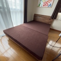 セミダブル　ベッド　マット付き
