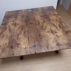 【天板2倍】キャスター付きテーブルの画像