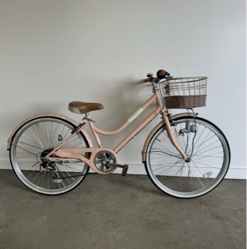 646(O)□岐阜発　△ college / 24インチ / 自転車 / 6段変速 / 走行確認 / 傷あり / 防犯有り / ピンク / 現状品　R6.6/11□