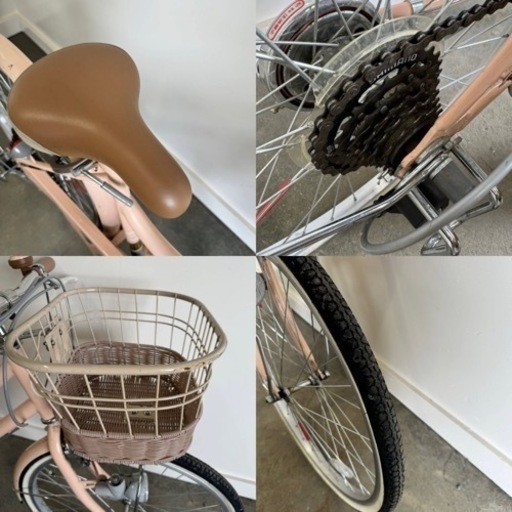 646(O)□岐阜発　△ college / 24インチ / 自転車 / 6段変速 / 走行確認 / 傷あり / 防犯有り / ピンク / 現状品　R6.6/11□