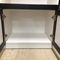 ユーアイ サンクス スリム キッチンボード レンジボード 食器棚 レンジ台 幅60cm おしゃれ シンプル ブラック 収納キッチン 新生活 クリーニング済 堺市 石津【ジャングルジャングルサカイ石津店】の画像