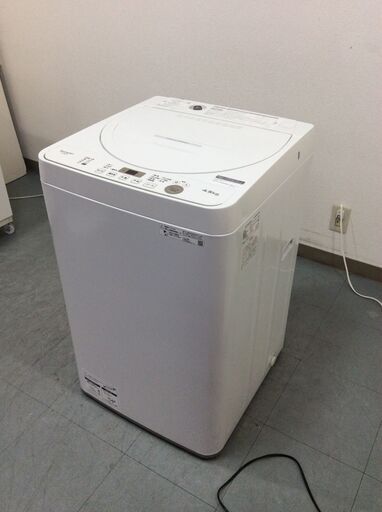 JT9136【SHARP/シャープ 4.5㎏洗濯機】美品 2022年製 ES-GE4F 家電 洗濯 簡易乾燥付