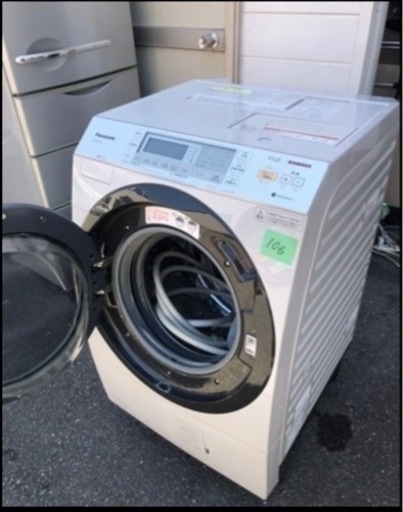NO106❗️福岡市内配送設置無料 パナソニック Panasonic ななめドラム式洗濯乾燥機11kg 左開き クリスタルホワイト NA-VX8700L-W