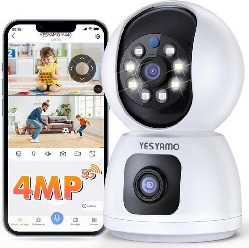 ペットカメラ 見守りカメラ 防犯カメラ 360°監視 8MP 音声通話 自動追跡