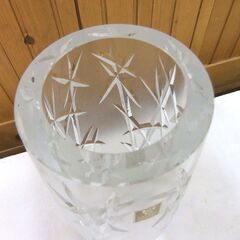 未使用品 企業記念贈答品 各務クリスタル 花瓶 フラワーベース クリスタル 高さ 約23cm 札幌市厚別区 厚別店の画像