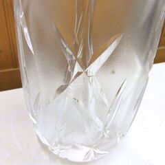 未使用品 企業記念贈答品 各務クリスタル 花瓶 フラワーベース クリスタル 高さ 約23cm 札幌市厚別区 厚別店の画像