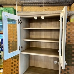 《売約済》【武蔵小山店】 食器棚 システムボード レンジボード キッチンボード キッチン 収納 カップボード 検) ニトリ シンプル 🚚運搬無料エリア有 / 大田区 リサイクルショップ ランバールーム 池上店 ◀︎ 池上駅 大森駅 蒲田駅 最寄りの画像
