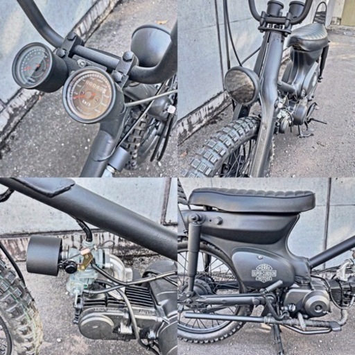 ホンダ　スーパーカブ　50cc ３速キック　チョッパー　マットブラック　福岡市